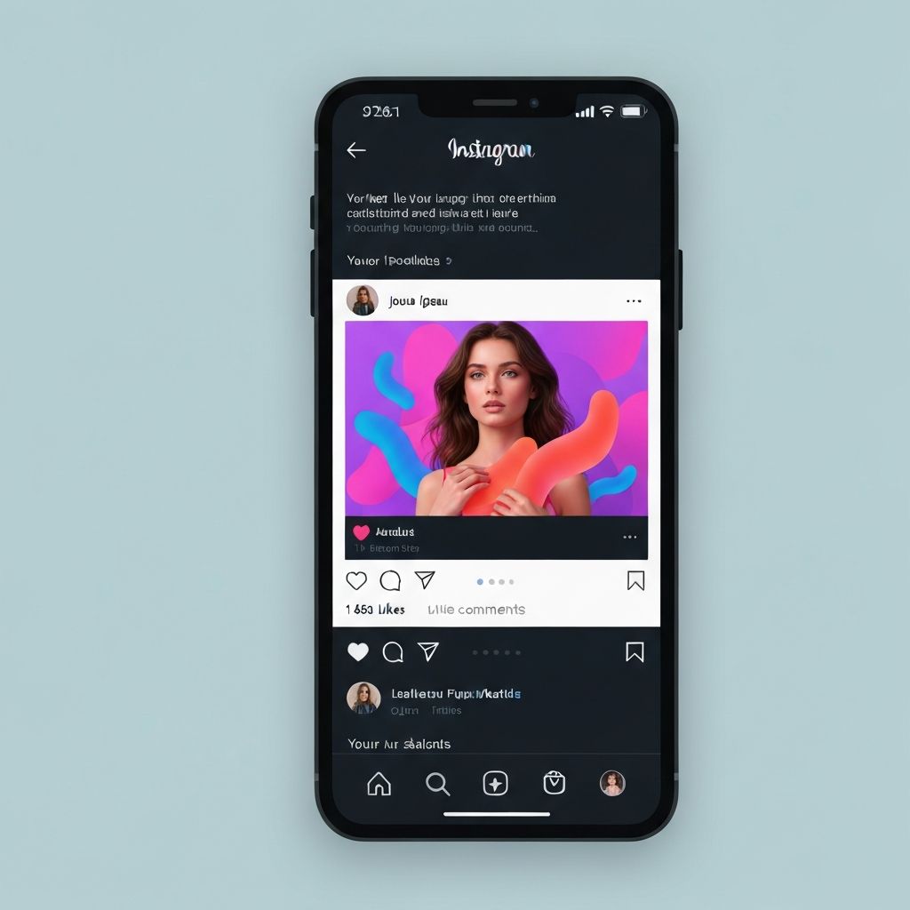 Interface do Instagram com gestão de Social Media